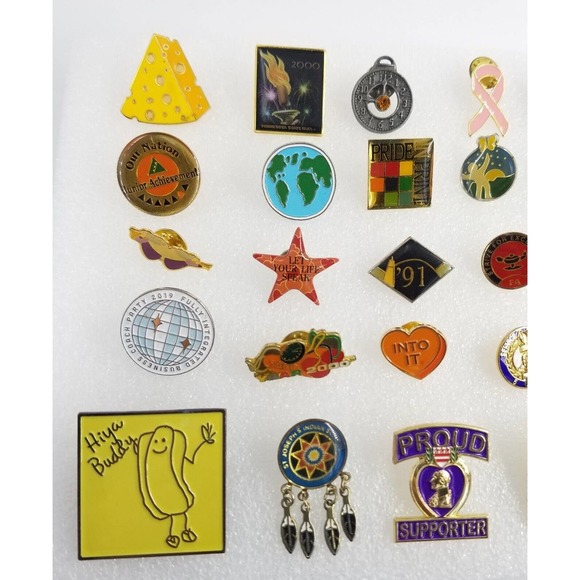 Mix Lot 25 Lapel Pins Vintage Current Assorted Themes Various Pinbacks - Picture 5 of 6